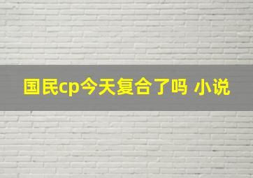 国民cp今天复合了吗 小说